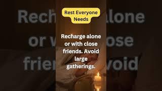 Rest Everyone Needs #SocialRest #Recharge #CloseFriends #AvoidCrowds #SocialHealth #AloneTime