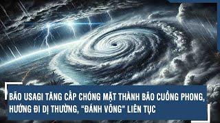 Bão Usagi tăng cấp chóng mặt thành bão cuồng phong, hướng đi dị thường, “đánh võng” liên tục | VTs