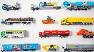 Toy Trucks and Contruction Vehicles for kids with Tomica Minicars | Learn Truck for toddlers