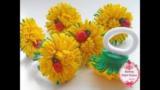 Одуванчики из фоамирана, МК\DIY Foamiran dandelions