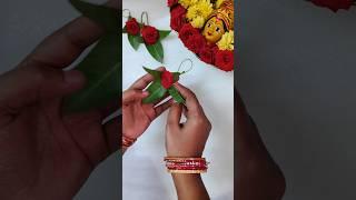 Easy Mango Leaf decoration Ideas || Pooja decoration ideas #shorts #trending #navaratri #diwali