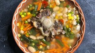 МЯСНОЙ СУП С ОВОЩАМИ | ВКУСНЫЙ И НАВАРИСТЫЙ СУП ИЗ ГОВЯЖЬЕГО ХВОСТА  #Shorts