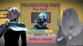 [Tbate] The Beginning After The End  Reacts to Rimuru Tempest as Arthurs Master/Part-1/Gacha React..