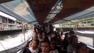 One station ride on the Canal of Bangkok - the Driver View