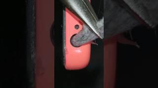 Cleaning iPhone audio jack with hot glue  #satisfying #cleaning #asmr