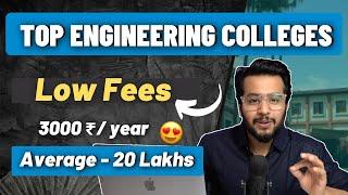 Low Fees Top engineering colleges in India  | Placements  | Fee etc