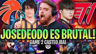 IBAI CASTEA LA MEJOR PARTIDA DE JOSEDEODO! - T1 vs EST GAME 2 MSI 2024 PLAY IN ESPAÑOL IBAI LVP