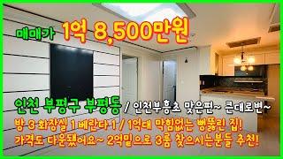 [인천오피스텔매매](4-162) 1억대 뻥뚫린 집! 찾으신다면!? 엘베○ 인천부흥초등학교 맞은편 큰대로변이에요~ 인천시 부평구 부평동 [부평오피스텔]