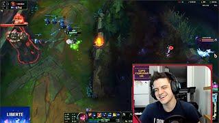 Kami mandando o Kog de volta para base e dando olé na Kindred
