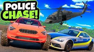 High-Speed Police Chase on a STUNT HIGHWAY in BeamNG Drive!