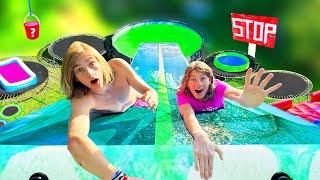 Wir bauen einen RIESEN TRAMPOLIN SLIMEPARK PARKOUR! (mit Schleim POOL!)