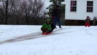 Trent and Jordan Sledding 2-26-15