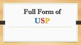 Full Form of USP || Did You Know?