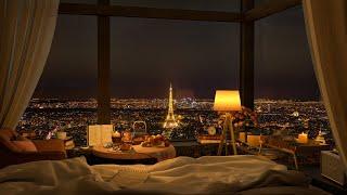 4K Cozy Bedroom in Paris - Smooth Piano Jazz Music for Relaxing, Chilling