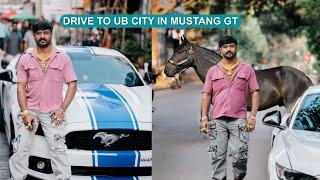 Drive to UB city in Mustang GT | SSR Sanju | #supercars  #mustanggt