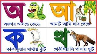 কখগঘ Bangla Sekha | ka kha ga gha bengali alphabet learning | বাংলা স্বরবর্ণ ও ব্যঞ্জনবর্ণ।