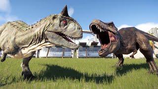 TYRANNOSAURUS REX vs ALL DINOSAURS - Jurassic World Evolution 2