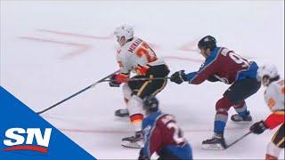 Sean Monahan Scores Beautiful Breakaway Goal For Overtime Winner Against Avalanche