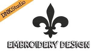 Fleur De lis Embroidery Design