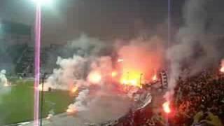 paok fans on fire in friendly game (paokmania.gr)