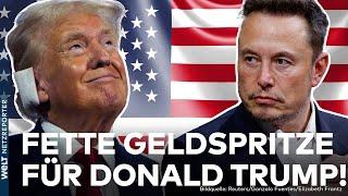 US-WAHL: Tech-Milliardär Elon Musk will Donald Trumps Wahlkampf finanzieren!