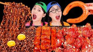 Black Noodle Spicy TTeokbokki DONA Mukbang