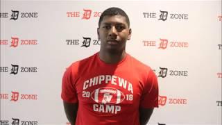 Chippewa Valley 2020 DE/OLB Tyler Wells highlights from Rising Stars GVSU Showcase