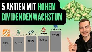 5 AKTIEN mit HOHEM DIVIDENDENWACHSTUM von 2012 bis 2023  | Youth Financials