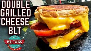 THIS HAS TO BE YOUR NEXT COOK! DOULBE GRILLED CHEESE BLT ON THE GRIDDLE! EASY RECIPE