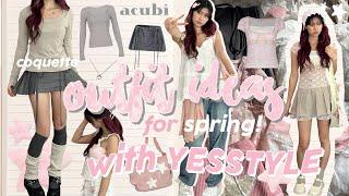 SPRING OUTFIT IDEAS ft. YESSTYLE cute, girly style!! (coquette, acubi, y2k)