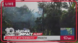 Helene leaves damaged power lines in Pinellas County