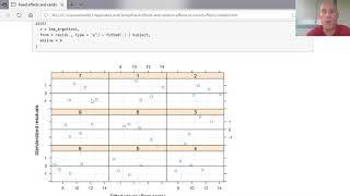 Fixed effects and random effects in mixed effects models