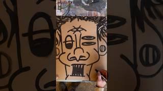 Daily Faces Challenge: Day 139/365 - Quick Paint Marker Drawing | Posca Pen Art Timelapse ️#shorts