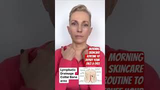 Depuff your FACE & Eyes by doing Lymphatic Drainage exercise! #skincare #beautyhacks #reelsshorts