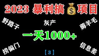 2023最新暴利灰产，信息差搞钱网赚创业项目，轻松过万