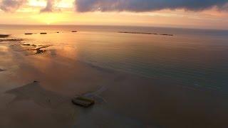 Mulberry harbour, Arromanches-les-Bains - 4K drone video - OKMediaProducties
