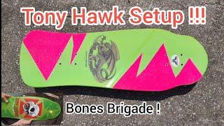 Tony Hawk Skateboard Setup. Bones Brigade Series 15. Powell Peralta reissue deck.