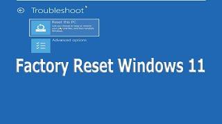 How to reset windows using factory reset windows 11 without password logging in.