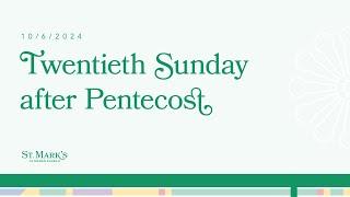 Sunday Worship: Twentieth Sunday after Pentecost with Blessing of the Animals - 10/6/2024