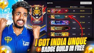 I Scamed India No 1 Guild All V Badge  Youtubers In My Guild India  - Garena Free Fire Max