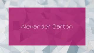 Alexander Barton - appearance