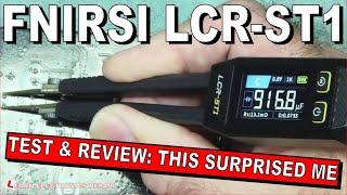 LCR-ST1 SMD ESR Resistance Capacitance Inductance Continuity Diode Smart Tweezer  Test & Review