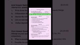 bbs 4th year business research method//2079 Question paper #tu #researchquestions #ytshorts #short