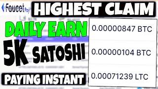 Highest Paying Bitcoin Claim | No Timer Faucet | Pay Instant Faucetpay