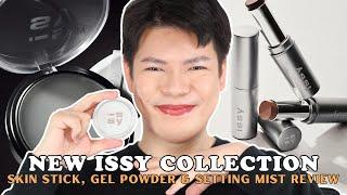 IS IT GOOD?! NEW ISSY SKIN SKIN STICK, GEL POWDER AND SETTING SPRAY REVIEW, SWATCHES & WEAR TEST!