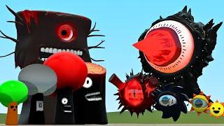 All Phases Of Mr.Tree Sprunki Vs All Phases Of Mr.Sun Sprunki In Garry's Mod