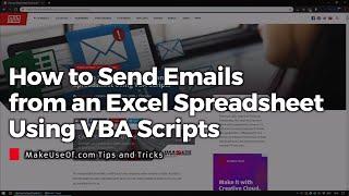 How to Send Emails from an Excel Spreadsheet Using VBA Scripts