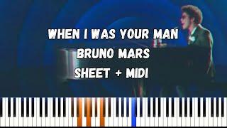 When I Was Your Man – Bruno Mars BEST PIANO TUTORIAL SHEET + MIDI