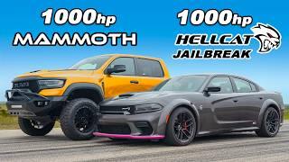 1,000hp Dodge Charger v 1,000hp Dodge RAM: DRAG RACE