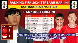 Timnas Indonesia FIFA:  Ranking FIFA Terbaru 2024 Setelah Indonesia vs China!